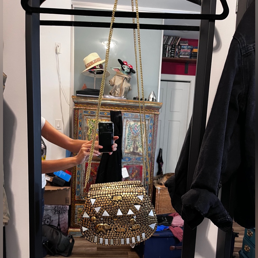 Gold Elephant design mini bag
